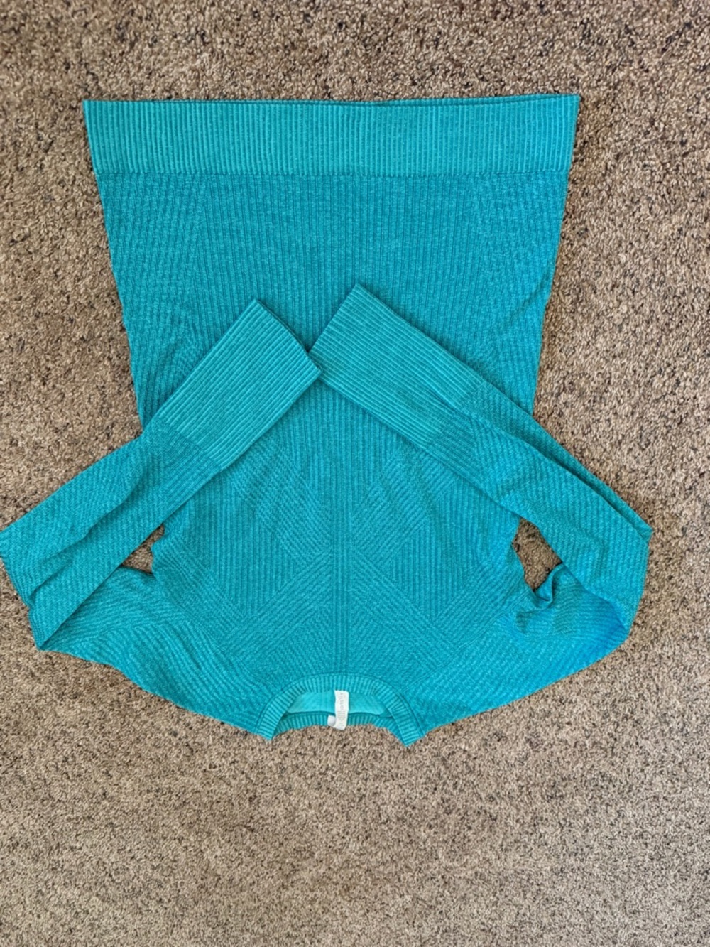 lululemon athletica Teal Ribbed Crewneck Sweater